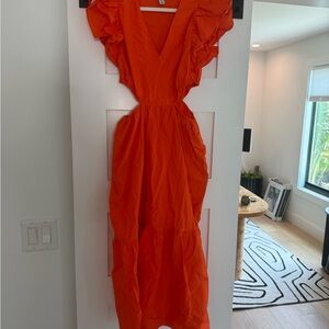 Target A New Day Elegant Orange Ruffle Dress
